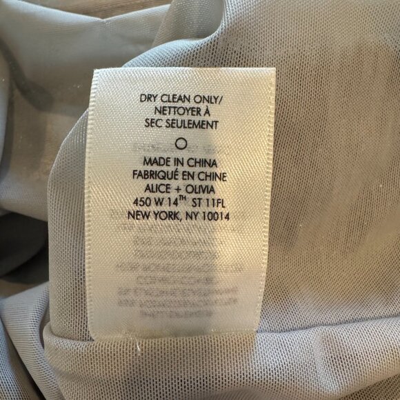 Alice + Olivia Silver Metallic Delora Ruched Mini Dress NWT Holiday Party - Picture 14 of 14